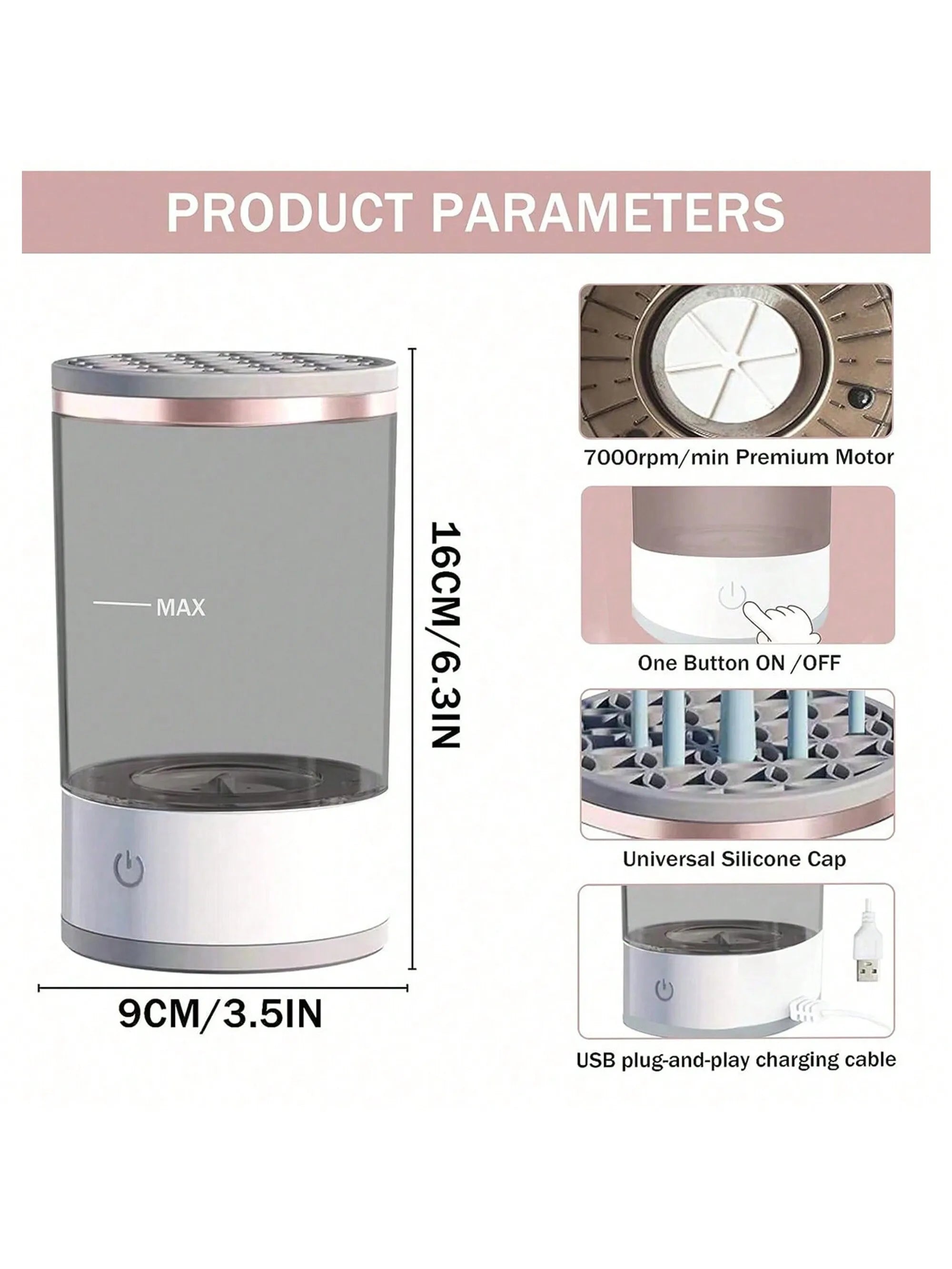 Quick Clean Makeup Brush Machine